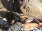 Видео нудистов на пляже дрочит